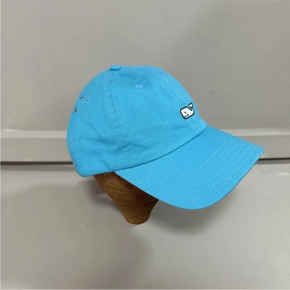 NWT Vineyard Vines Light Blue Adjustable Cotton Hat Embroidered Whale Logo OS - Picture 3 of 7